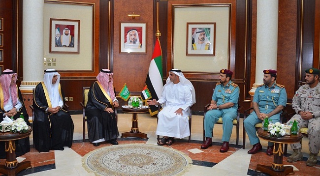 سيف بن زايد يستقبل وفد المملكة العربية السعودية لاجتماع اللجنة الأمنية المشتركة  